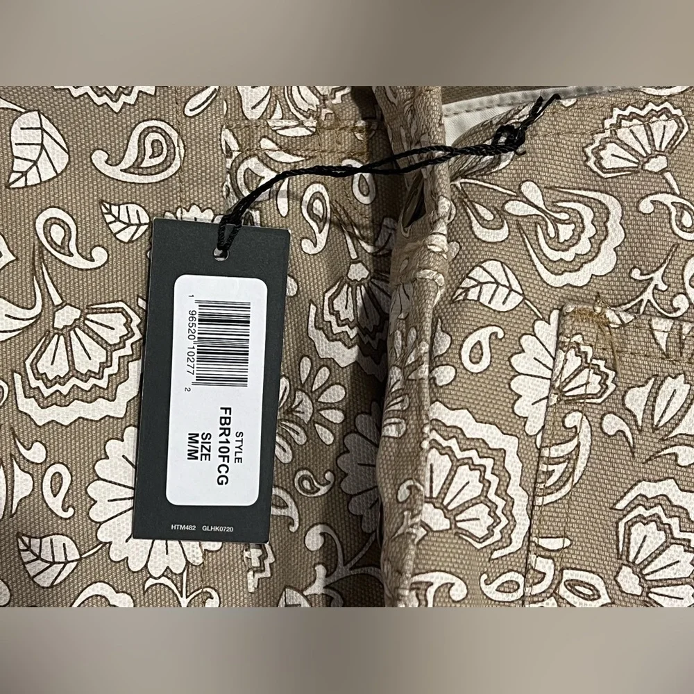 DICKIES overalls Womens Ellis Bohemian floral beige duck canvas Size M - Picture 9 of 16